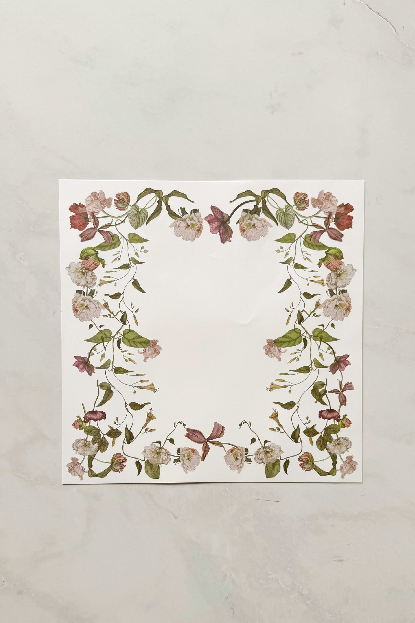 Set Floral PECE de 24 Individuales de papel