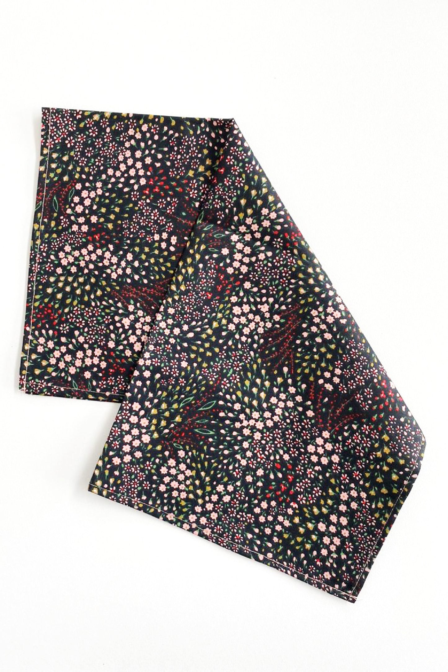 Servilletas de Tela Floral Negra