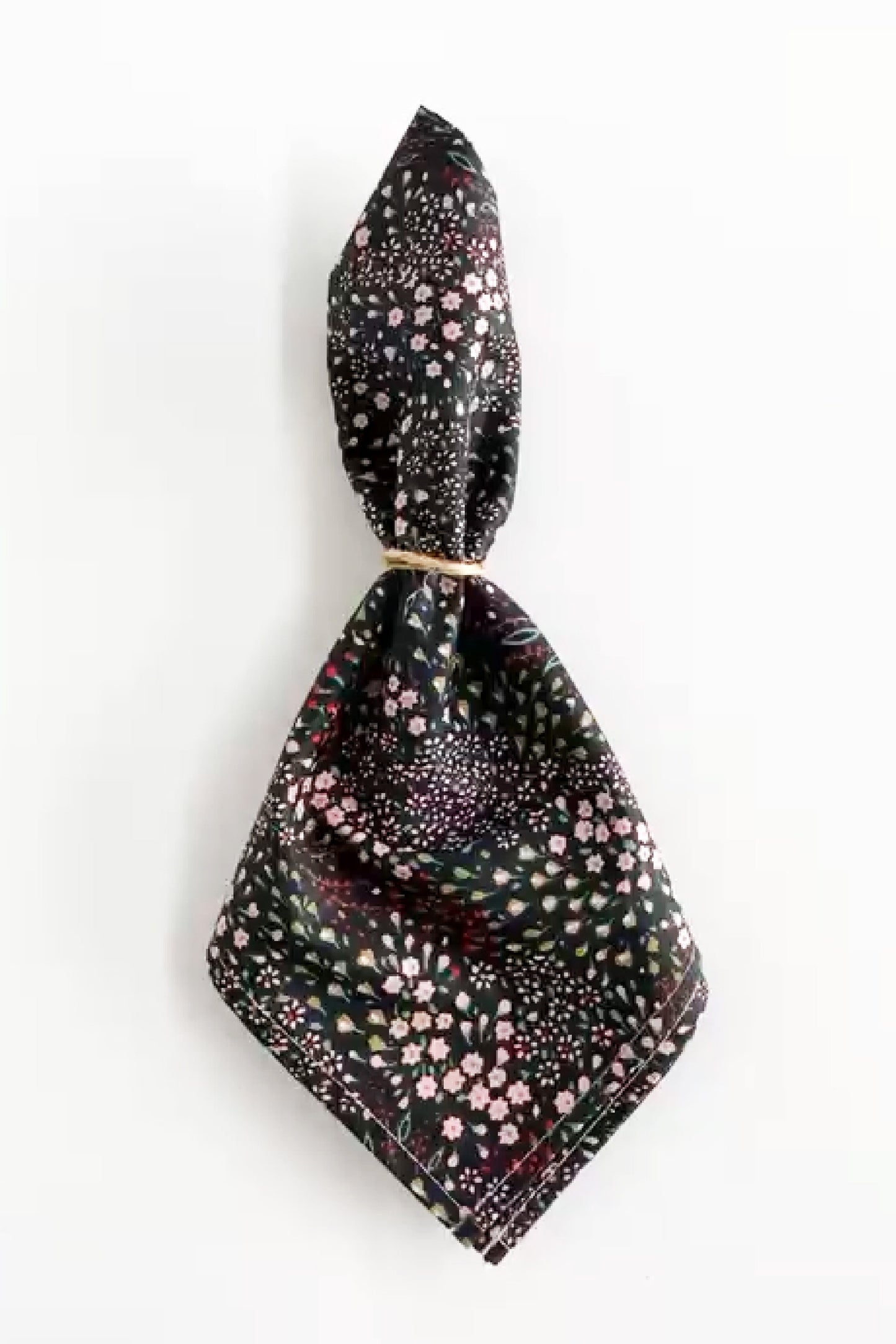 Servilletas de Tela Floral Negra